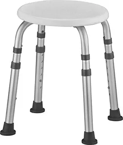 NOVA Medical Products Bath Stool White 1 Count (Pack of 1)