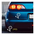 2Pcs Funny Car Stickers Fuck You Meme Stickers Vinyl Car Decals Middle Finger Sign Language Decals for Car Truck Motorcycle Window Door or Wall - Weather Resistant, Strong Adhesive, UV Protection