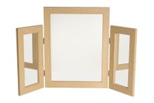 Reflex Sales & Marketing Ltd. Small Self Standing Dressing Table Mirror with Mirrored Wings - Oak Effect