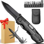 Gifts for Men Him Dad,Christmas Pocket Multitool for Men,Stocking Stuffers for Men,Birthday Gifts for Husband Guy Brother,Groomsmen Gifts,Fathers Day Dad Gifts,Cool Gadget for Hiking,Camping,Outdoor