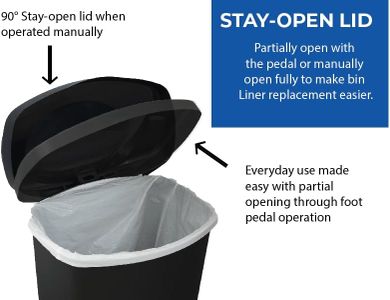 Addis 50L Pedal Bin – Grey Metallic Kitchen Waste Bin