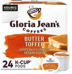 Gloria Jean's Coffees Butter Toffee, Single-Serve Keurig K-Cup Pods, Flavored Medium Roast Coffee, 24 Count (Pack of 1)