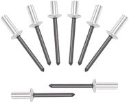 ALLCLEAN 120Pcs 3/16" x 3/8",1/2",5/8" Closed End Aluminum Blind Rivets with Steel Mandrel,4.8 x 10 12 16mm Pop Rivets Dome Head 3 Size