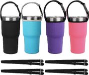 EEEKit 4 Packs 30oz Tumbler Carrier Holder Pouch with Shoulder Strap, Fit for YETI, Rtic, Atlin, Ozark Trail, Rambler 30 oz Insulated Tumbler Coffee Cup for 30oz Stainless Steel Travel