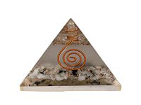 Large Orgone Pyramid | Glow in Dark Rainbow Moonstone Pyramid Crystal | Orgonite Pyramid | Organ Pyramids Positive Energy Healing