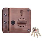 Godrej Rim Lock I Tribolt XL+ I 1CK Deadbolt I for Home Main Door I for Inside/Outside Opening Door & Left/Right Handed Doors I 4 Keys I 5 Year Warrenty I Manual Locking I Antique Copper Finish