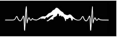 Mountain Heart Beat Decal Outdoor H