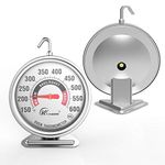 KT THERMO Oven Thermometer100-600°F, Oven Grill Fry Chef Smoker Analog Thermometer Instant Read Stainless Steel Kitchen Cooking Thermometer