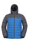 Mountain Warehouse Season Mens Padded Jacket - Water Resistant Jacket, Lightweight, Warm, Lab Tested to -30C, Microfibre Filler - for Travelling, Walking Bright Blue 3XL