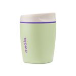 Owala SmoothSip Insulated Stainless Steel Coffee Tumbler, Reusable Iced Coffee Cup, Hot Coffee Travel Mug, BPA Free, 10 oz, Green (Hip Cactus)