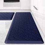 Anti-Fatigue Mat[2 PCS] Cushioned Kitchen Mats, Waterproof Non-Skid Kitchen Floor Mat and Rugs, Ergonomic Comfort Foam Kitchen Rugs Set, Standing Mat for Kitchen, Office, Sink, Laundry