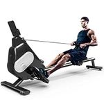 Jupgod 16 Levels Adjustable Magnetic Rowing Machine with Phone Holder for Home Gym Office (Black)