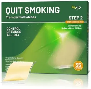 Nicotine Patches Step 2, 14mg Nicotine Stop Smoking Patches, 35 Count Quit Smoking Stickers That Work, Transdermal Nicotine Patches