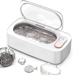Ultraschallreinigungsgerät brille, 47kHz Hochfrequenz Ultraschallreiniger, 400ML Professioneller Ultrasonic Cleaner, Zuhause Ultraschallgerät für Brillen Zahnersatz Schmuck Ringe Münzen Halskette
