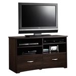 Sauder Beginnings TV Stand with Drawers, for TV's up to 46", Cinnamon Cherry Finish