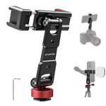 ATUMTEK Metal Phone Tripod Mount, Aluminum Universal Smartphone Mount Adapter with 3 Cold Shoe and 1/4" Screw Mount, 360° Rotation & 180° Tilt Angle Tripod Phone Mount