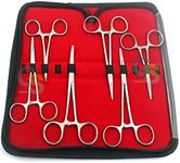 Ultimate HEMOSTAT Set, 6 Piece Includes Tactical KIT Ideal for Hobby Tools, Electronics, Fishing and Taxidermy W/CASE Included by G.S Online Store