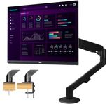 Premium Adjustable Computer Monitor Stand with VESA Mount, Swivel Monitor Arm and Gas Spring Technology, Supports Up to 10KG – for Work Desk and Gaming Setup, Black