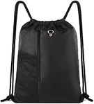 BeeGreen Black Drawstring Backpack 