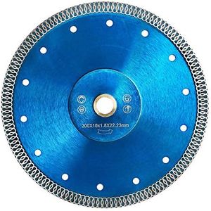 8" Super Thin Diamond Porcelain Tile Blade Diamond Blade Wet or Dry Cutting Granite Marble Ceramic Tile