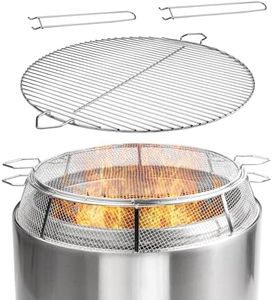 Barbqtime Fire Pit Spark Protector Screen & Grate for Solo Stove Yukon 27", Stainless Steel Spark Screen Mesh for Outdoor Fire Pits, Spark Cover Accessories for Solo Stove Yukon