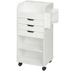 Honey-Can-Do CRT-06346 Rolling Craft Storage Cart with 3 Drawers, White, 19.13"x 33.62"