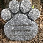 CUDMORERBE Personalized Pet Dog Memorial Stones-Dog Paw Prints Pet Grave Markers-Sympathy Gift for Loss of Pet-Engraved Any Message