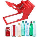 KANBOL Plastic bottle crusher for recycling 12oz 16oz 24oz 67oz cans,Aluminum Can Crushers Smasher Foot,Can and Plastic Bottle Crusher-Red…