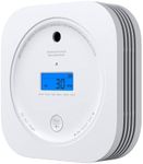 Smoke & Carbon Monoxide Alarm with Digital LCD Display, AEGISLINK Combination Smoke and CO Alarm Detector with 10-Year Lifespan & Replaceable Battery and Test/Silence Button, SC200