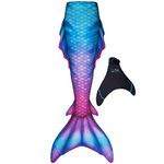 Fin Fun Atlantis Mermaid Skin, Monofin Included, Adult Medium, Malaysian Mist