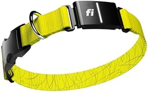 Fi Series 3 Smart Dog Collar - GPS Dog Tracker and Activity & Fitness Monitor, Waterproof, LED Light, Escape Alerts, Nationwide Coverage [Free 1 Year Membership] (Yellow, Large)