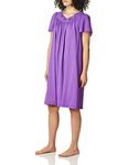 Shadowline Women's Petals 40 Inch Short Flutter Sleeve Waltz Gown, Purple, Medium