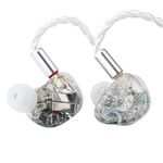 Linsoul Kiwi Ears Orchestra Lite Performance Custom 8BA In-Ear Monitor IEM with Detachable 4-core Copper OFC Cable, Handcrafts Faceplate for Audiophile Studio Musician (Orchestra Lite, Clear)