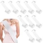 10 Pack Beauty Pageant Sashes, Blank Satin Sashes Premium, Blank Sashes to Decorate Sashes, Plain White Sash, DIY Sash For Party Decorations, Birthday, Wedding, Bridal Shower Birthday Party