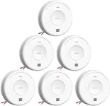 X-Sense AC Hardwired Combination Smoke and Carbon Monoxide Detector, Hardwired Interconnected Smoke and CO Detector Alarm with Replaceable Battery Backup, XP06, 6-Pack
