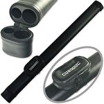 CUESOUL 1x1 Hard Pool Cue Billiard Stick Carrying,Black Cue Case 1x1 Holds 1 Butt and 1 Shaft