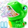 JOYIN Green Bubble Machine (with 2 Bubble Solutions) Bubble Blower 1000+ Bubbles Per Minute, Bubble Toys for Kids, Seasonal Merriment for Party, Birthday, Outdoor, Indoor