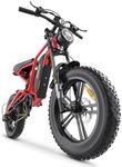 Kanpe 20" * 4" Electric Bikes for Adults,Hidoes B6 Road Bike Electric Mountain Bike with 48V 15.6Ah Removable Battery, 80KM Range,7-Speed,LCD Display,Fat Tyre E-bike with Dual Suspension