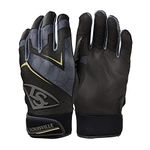 Louisville Slugger Adult Genuine 2.0 Batting Gloves - Black, 2X-Large