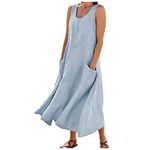 SCBFDI Chinese Dresses for Women Chinese Dress Ball Gowns Summer Dresses for Women Shirred+Dress Boho Dresses Summer Smock Dresses for Women UK Beach Dress Retro Wedding Guest Dresses Blue 2XL