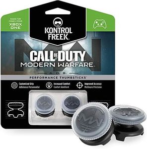 KontrolFreek Call of Duty: Modern Warfare - A.D.S. Performance Thumbsticks for Xbox One Controller | 2 High-Rise, Concave | Transparent/Black