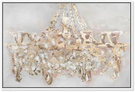 Oliver Gal Glam Framed Canvas Art Print 'Candelabro' Chandeliers