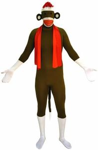 AltSkin Full Body stretch fabric Suit (Kids S, Sock Monkey)