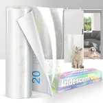 JINVOGREEN Iridescent Cat Scratch Furniture Protector, 160" x 12.4" Clear Couch Protector from Cat Claws, Thickened Self-Adhesive Cats Couch Protector for Furniture, Sofa, Door