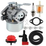 Carbhub 640052 Carburetor for Tecumseh HMSK80 HMSK90 HMSK100 LH318SA LH358SA Snow Blower Thrower 8HP 9HP 10HP Engine Tecumseh 640054 640349 Carburetor with Primer Bulb - 640052 Carburetor