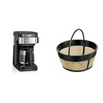 Hamilton Beach Works with Alexa Smart Coffee Maker, Programmable, 12 Cup Capacity & Permanent Gold Tone Filter, Fits Most 8 to 12-Cup Coffee Makers (/80675)