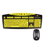 Keys-U-See Wireless Large Print Keyboard and Wireless Mouse Bundle Set (Keys U See)