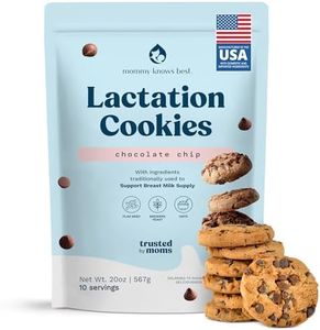 Lactation Cookies Breastfeeding Supplement - Chocolate Chip - Support Mothers Breast Milk Supply Increase - with Brewers Yeast Powder, Oat Flour, and Flax for Lactation - Fenugreek Free - 1.25 LBS