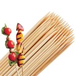 300pc Bamboo Kebab Skewers, 25cm Biodegradable Wooden BBQ Sticks for Meat, Vegetables, Fruit, Sweets, Candy Floss and Platters (300)