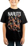 Bioworld Naruto Shadow Clone Squad Art Boys Black Tee-XS